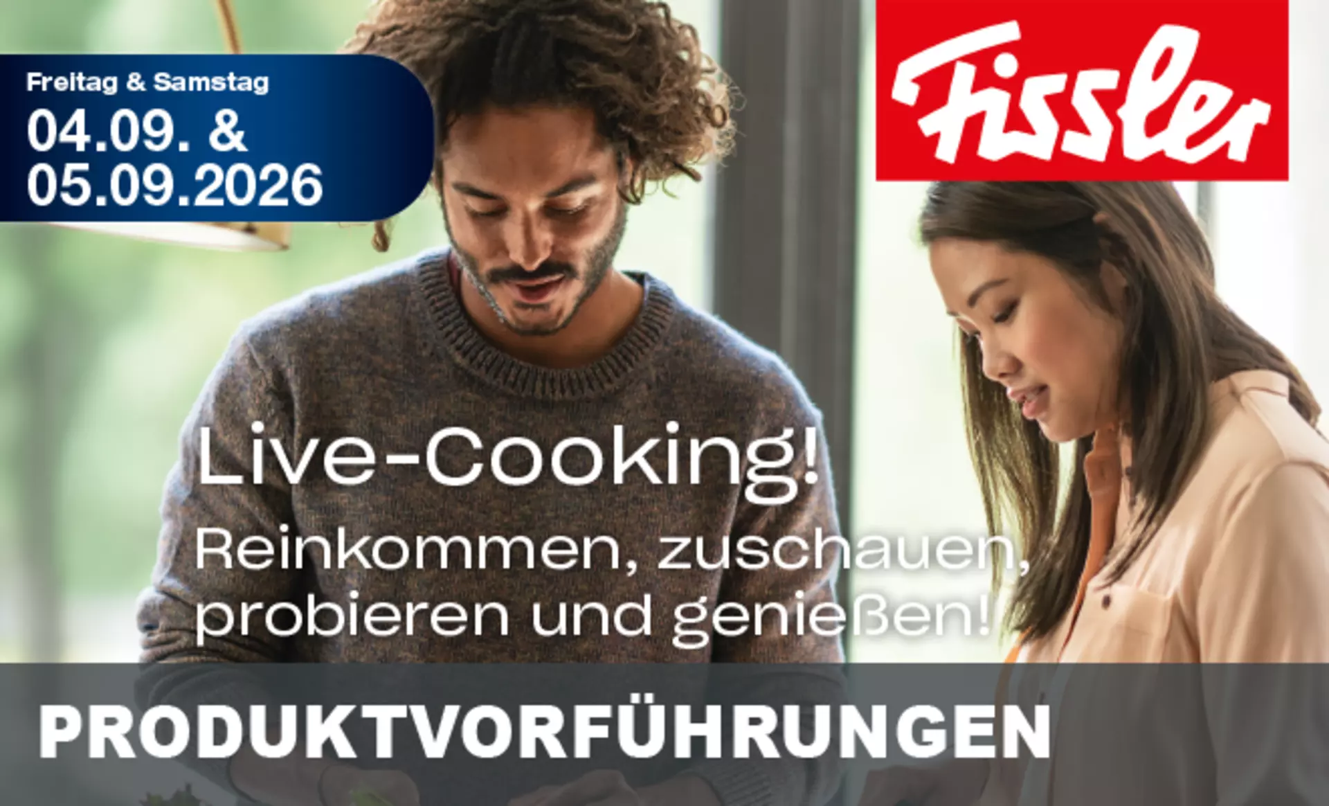 Erleben Sie beim Inhofer Ferienfestival Live-Cooking mit Probieraktionn von Küchen-Helfer Hersteller Fissler und seinen prpofi Töpfen und Pfannen