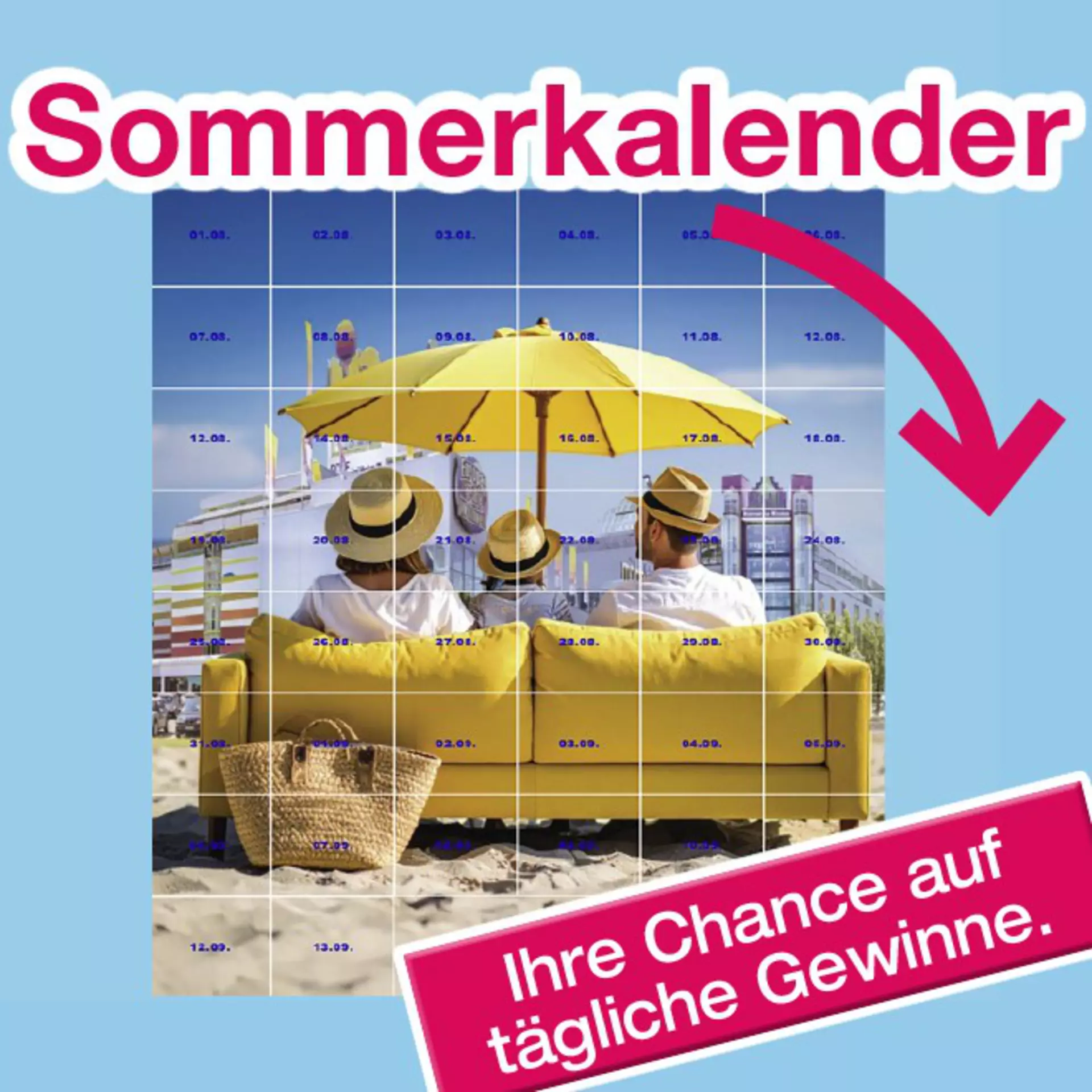 Mitmachen und gewinnen. Jetzt den Möbel Inhofer Sommerkalender entdecken