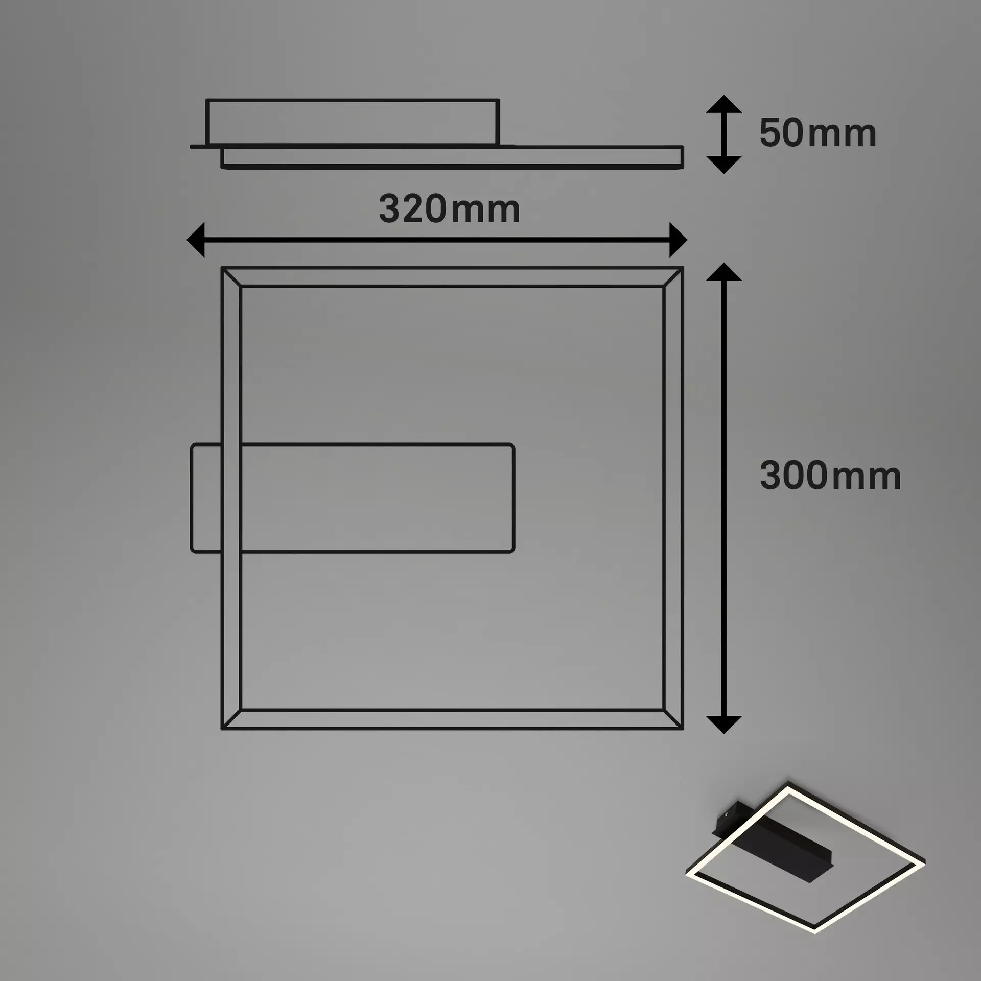 Deckenleuchte NICI Briloner Metall 32 x 4 x 30 cm