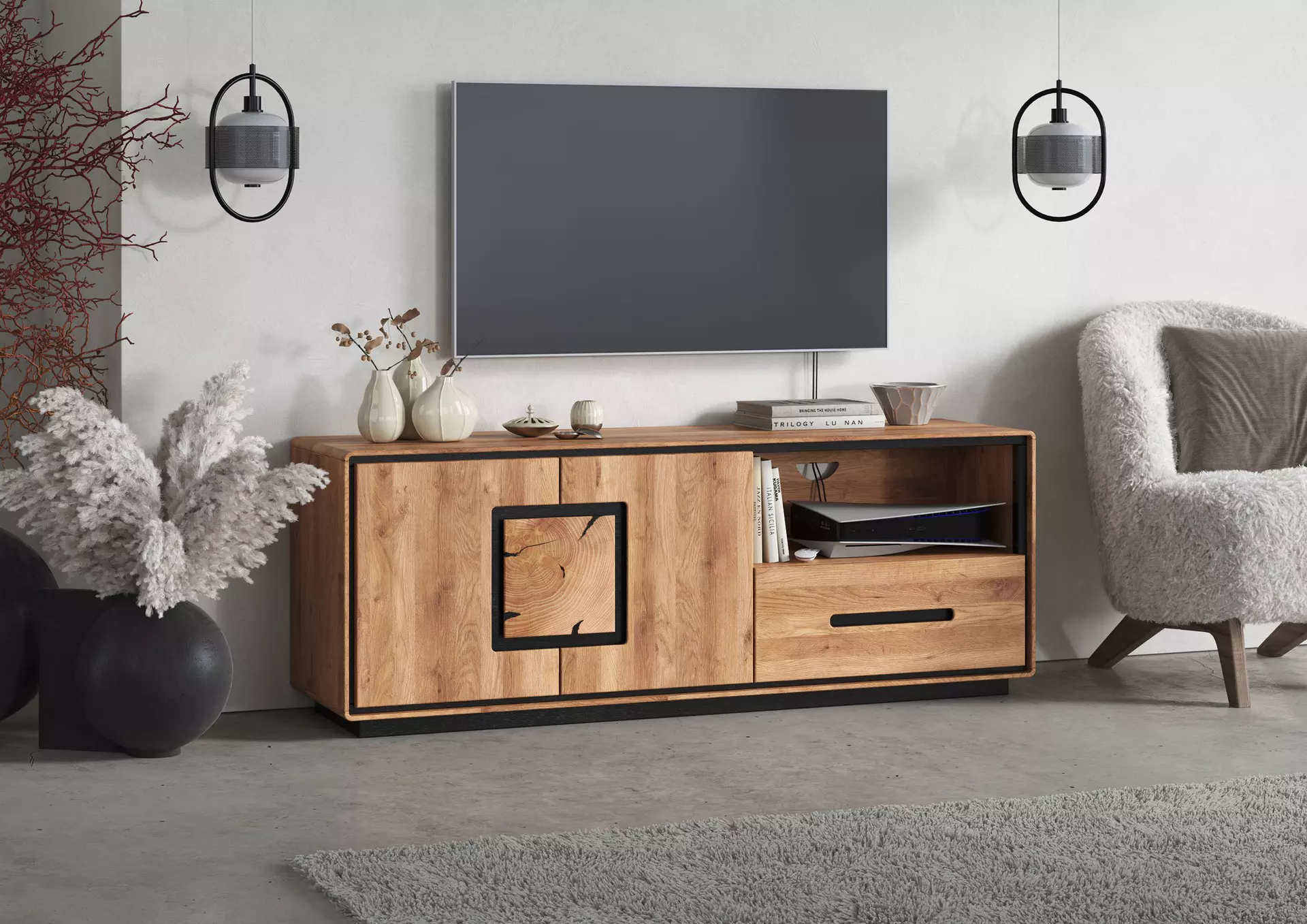 TV-Board WZ-0625 GK Möbel Holz 40 x 54 x 146 cm