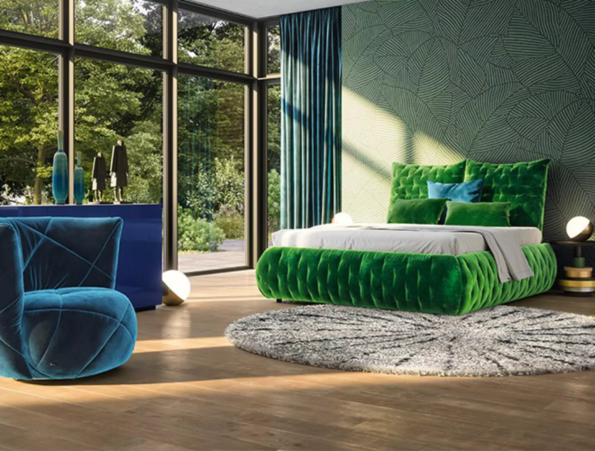 Bretz Bett Feya in grün