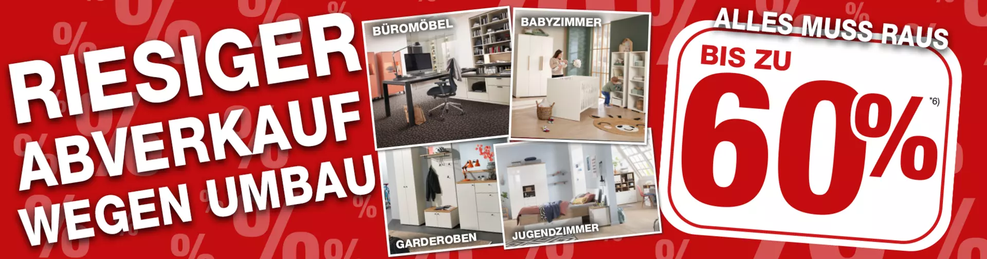 Jetzt 60% auf alle Büromöbel, Babyzimmer, Garderoben undJugendzimmer-Möbelschnäppchen bei Möbel Inhofer in Senden sichern!