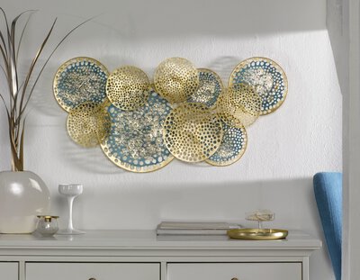 2. Bild von Wanddeko Metall Blau