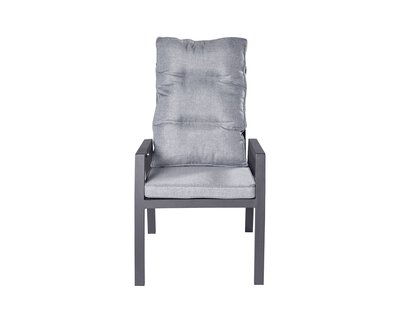 2. Bild von Gartenstuhl Textil grau ca. 59 x 109 x 66 cm
