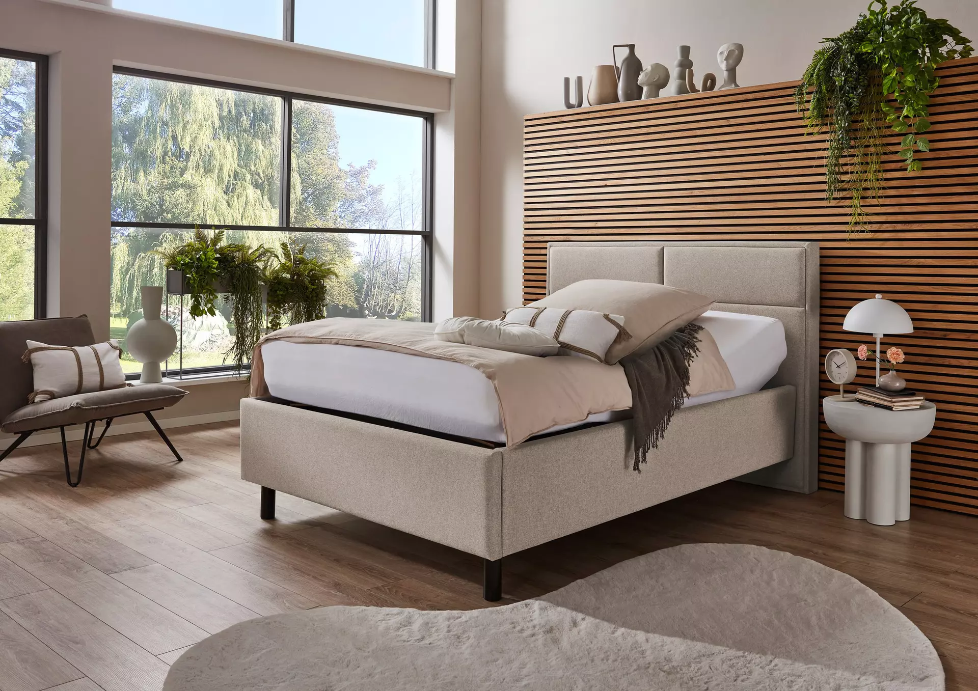 Polsterbett Lift Up Meise Möbel Textil 142 x 120 x 217 cm