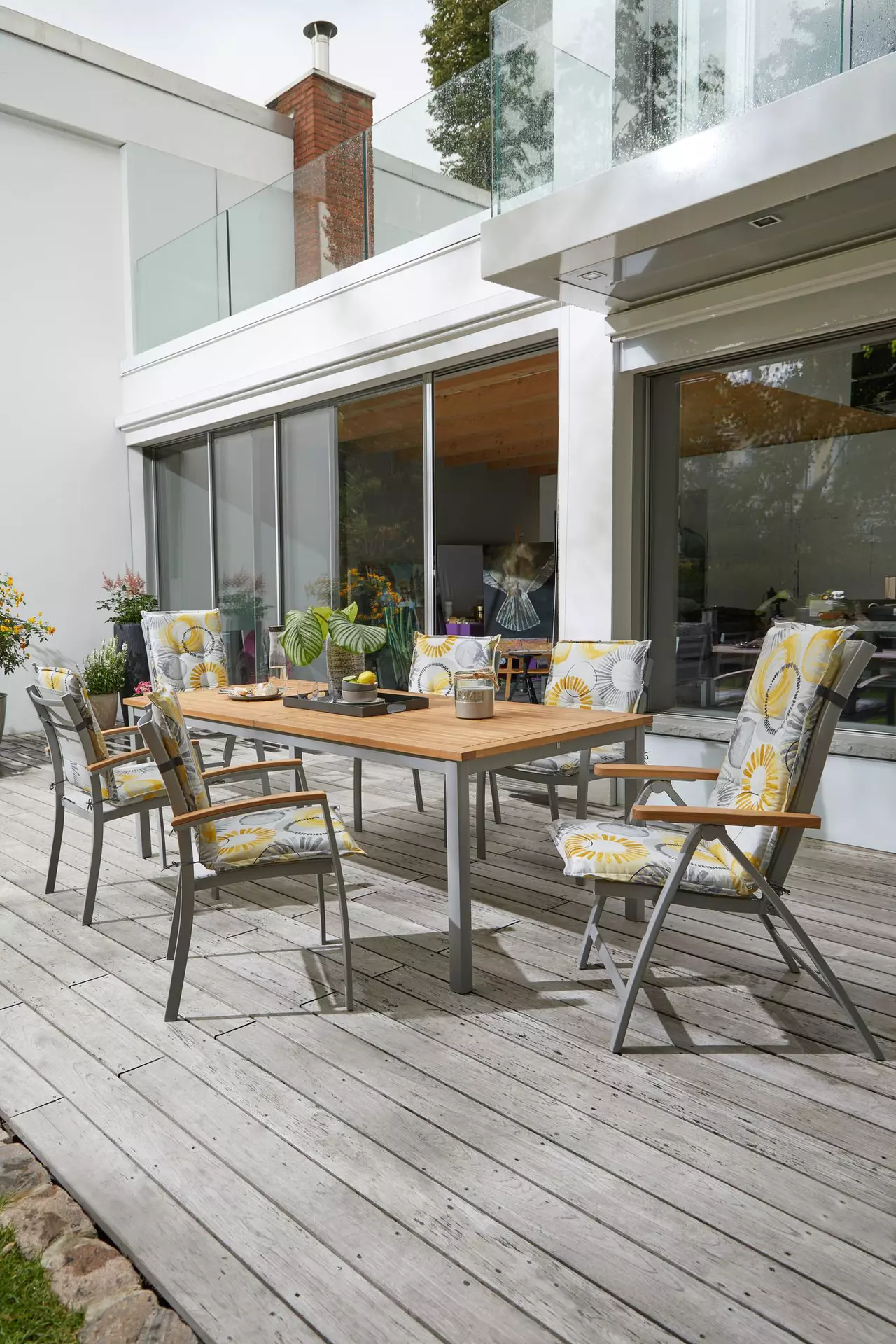 Stapelstuhl SYLT Outdoor Textil 58 x 88 x 59 cm