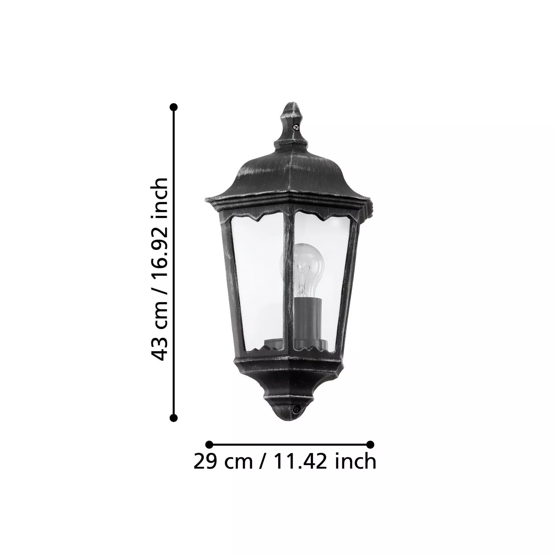 Wand-Aussenleuchte NAVEDO Eglo Metall 13 x 43 x 29 cm