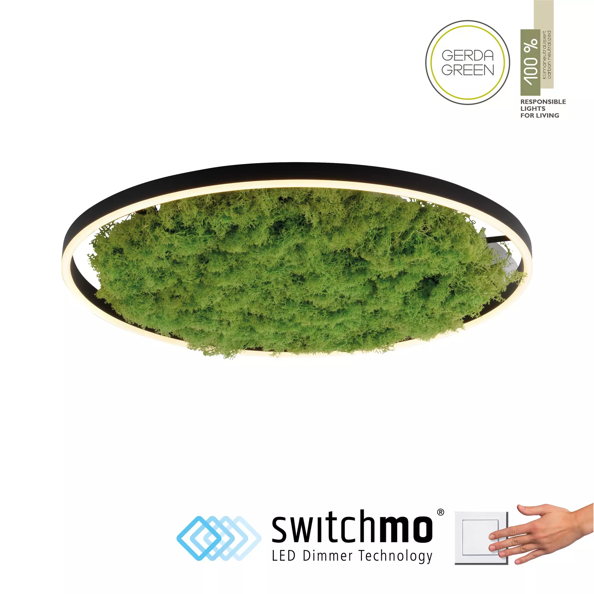 Deckenleuchte GREEN RITUS JUST LIGHT Naturmaterialien 58 x 5 x 58 cm