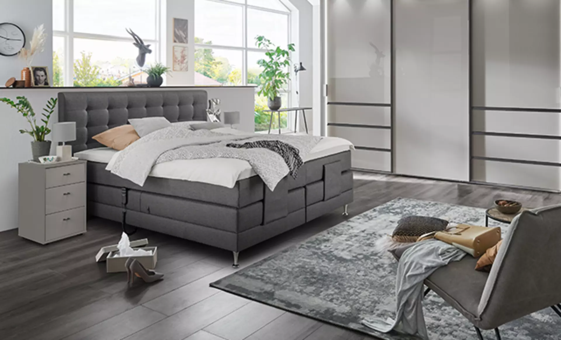 Wiemann-Bettlandschaft mit integrierter Beleuchtung