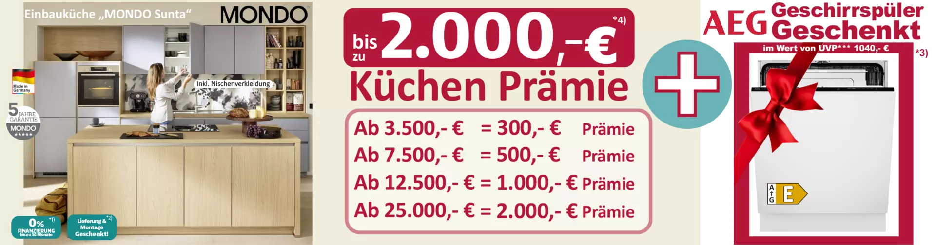 Jetzt bis 2000€ Prämie + AEG Geschirrspüler gratis sicher. Nur bei Innovation in Günzburg
