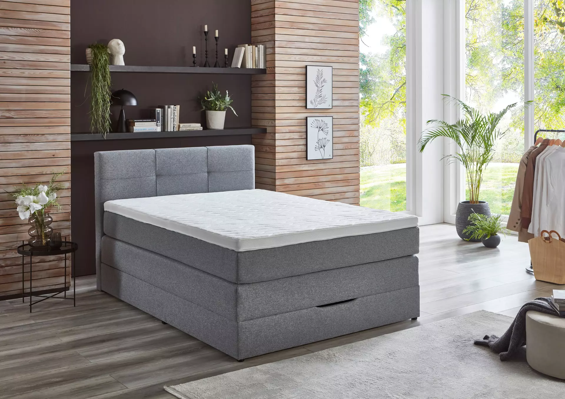 Boxspringbett BX2640 Sun Garden Textil 140 x 107 x 211 cm