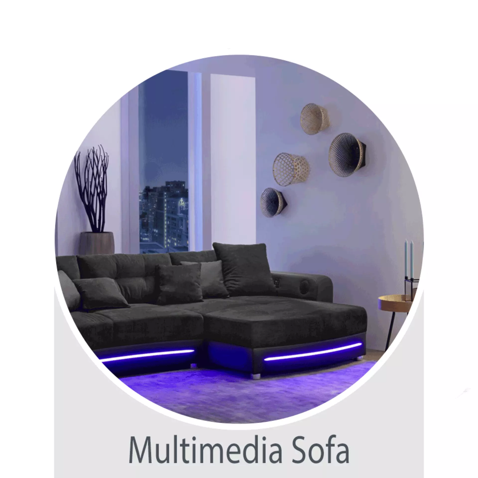 Zum Shop-the-Look Multimedia-Sofa - inspirierende Einrichtungsidee von Möbel Inhofer