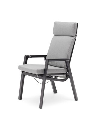 Bild von Gartensessel Textil grau ca. 72 x 110 x 59 cm