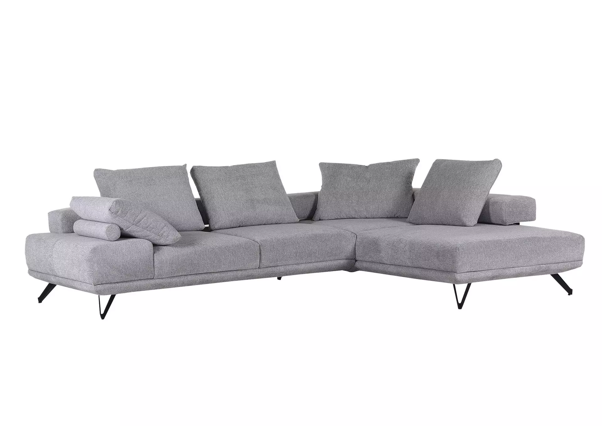 Ecksofa Polyester Möbel Gutmann | Factory grau Inhofer