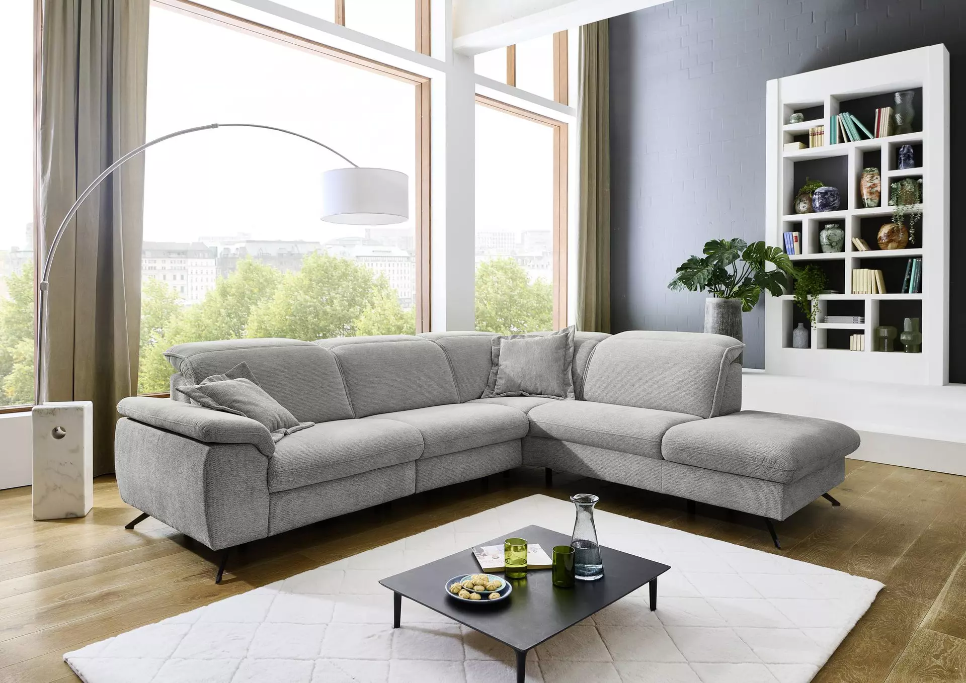 Polstergarnitur ZE-EM24057 Zehdenick Textil 245 x 85 x 293 cm