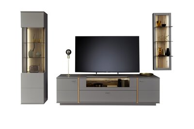 3. Bild von Wohnwand MCA furniture Holzwerkstoff grau