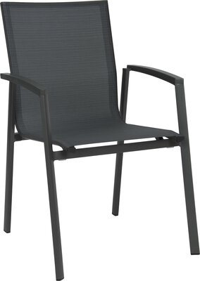 Bild von Stapelstuhl Textil grau ca. 57 x 65 x 89 cm