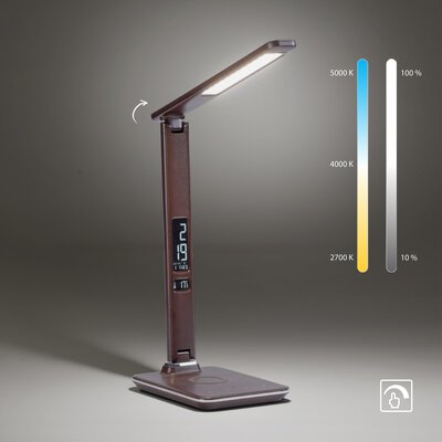 3. Bild von Tischleuchte LED Touchdimmer braun