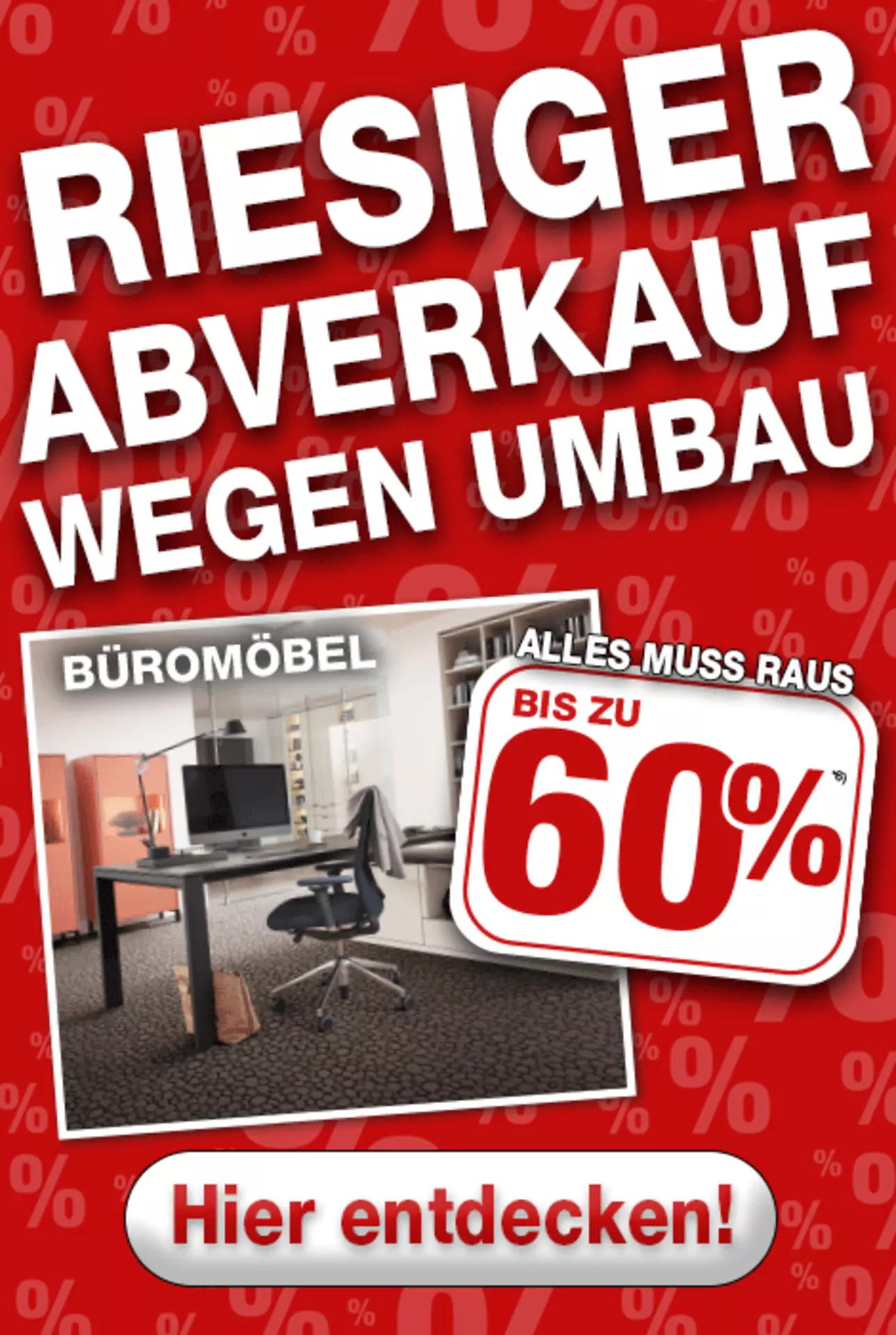 Jetzt hier klicken und bis zu 60% Rabatt auf Büromöbel entdecken