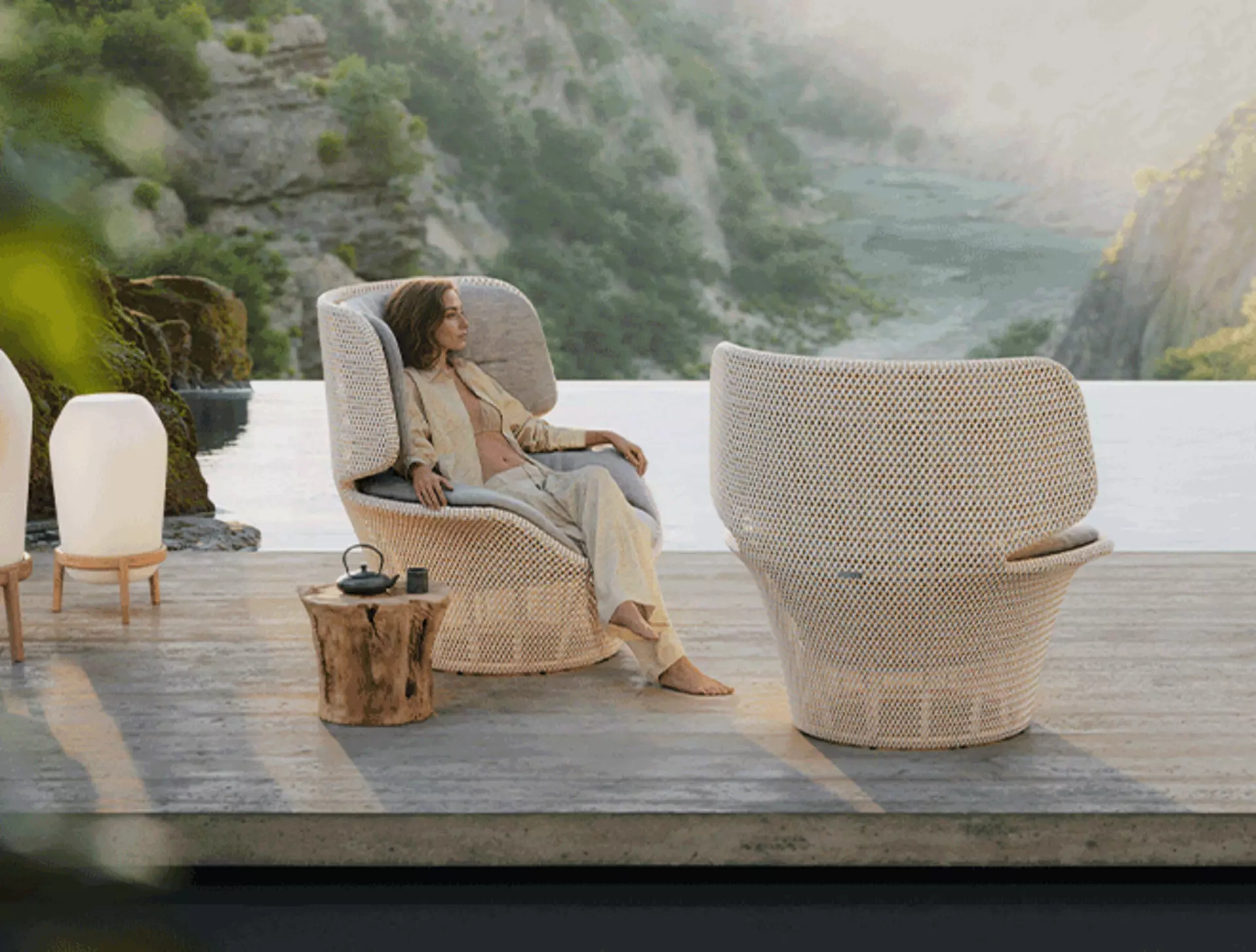 Nachhaltige Flechtkunst von Dedon für den luxuriösen Outdoorbereich