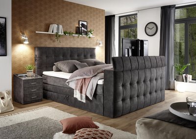 2. Bild von Boxspringbett ca. 243 x 123 x 203 cm MR Set-One braun