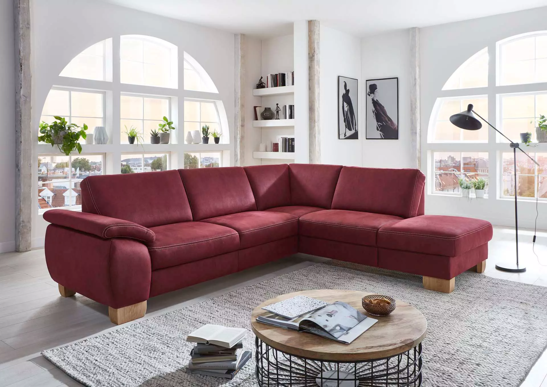 Ecksofa PP-LA15048 Systempolster Textil 192 x 88 x 94 cm