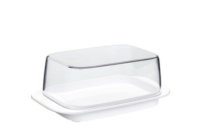 Bild von Butterdose Kunststoff weiß