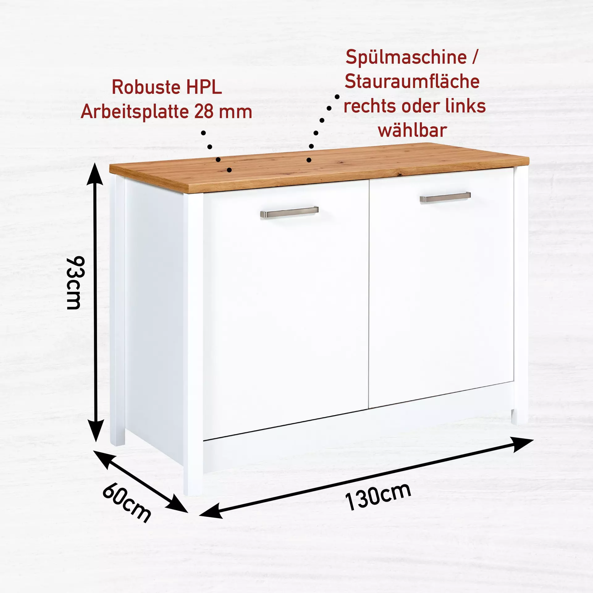 Unterschrank Sicilia Inter Link Holzwerkstoff 60 x 92 x 130 cm