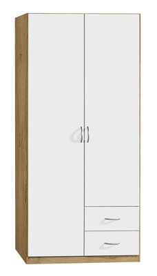 Bild von Drehtürenschrank ca. 91 x 197 x 54 cm rauch BLUE weiß