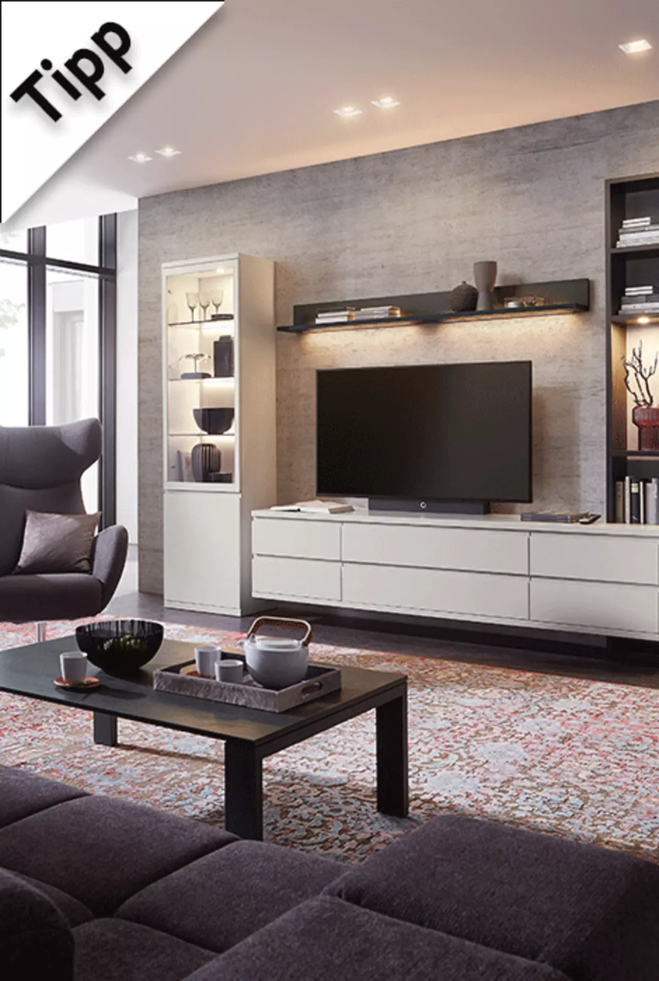 Stauraum im Wohnzimmer clever integrieren: jetzt Tipps und Ideen von Möbel Inhofer entdecken