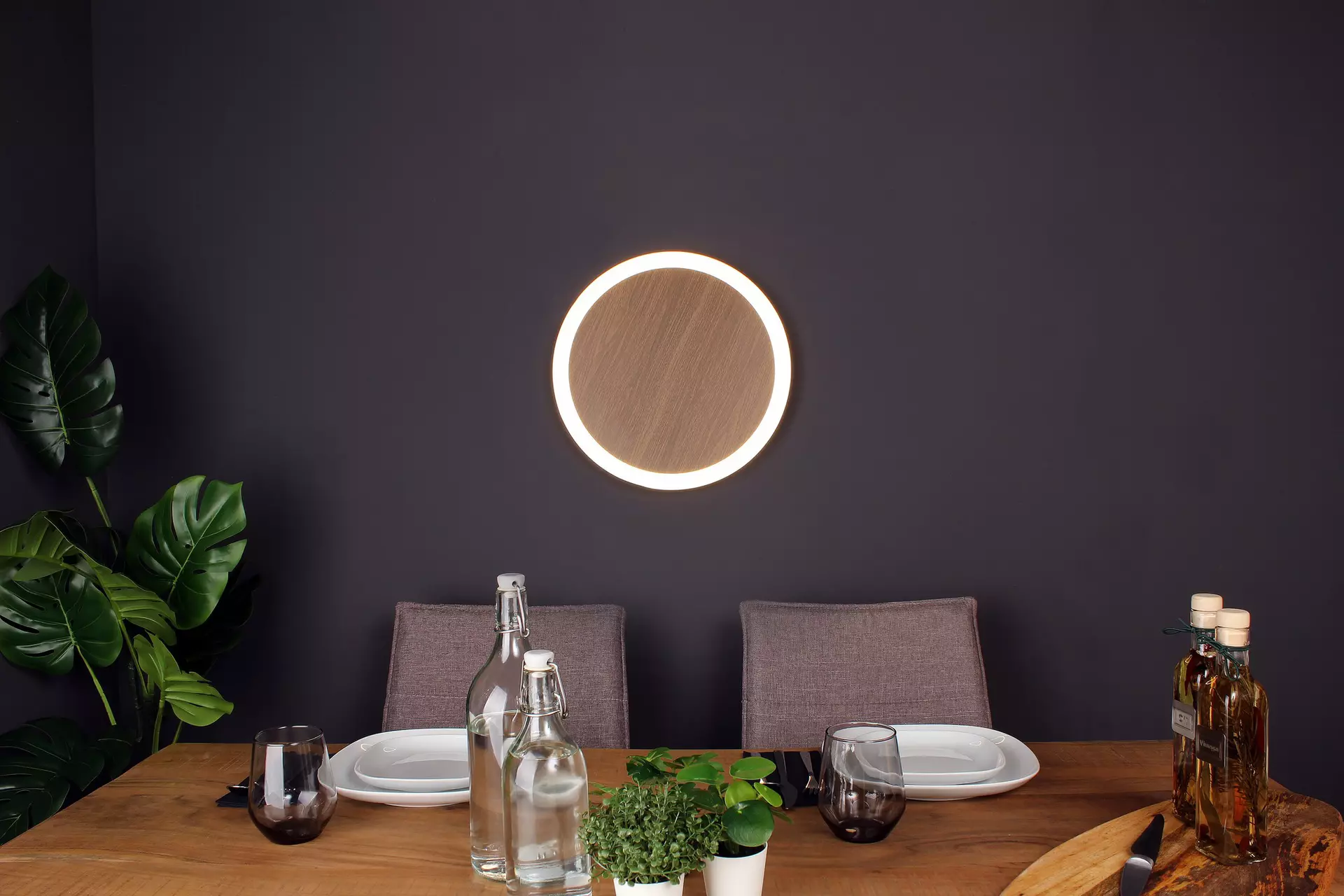 Deckenleuchte Moon Eco-Light Metall 40 x 5 x 40 cm