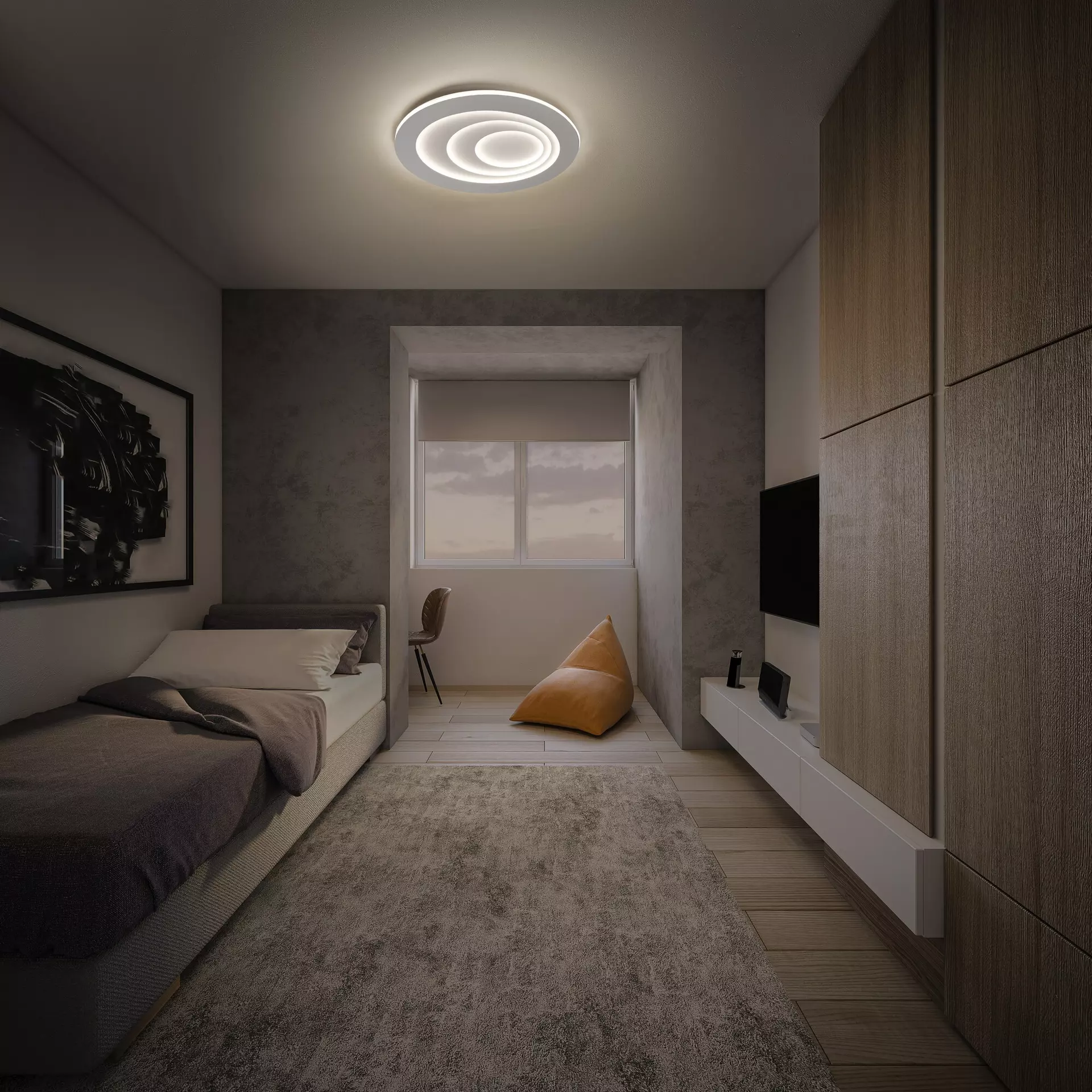 Deckenleuchte Orbis Spiral oval OSRAM Metall 30 x 5 x 36 cm