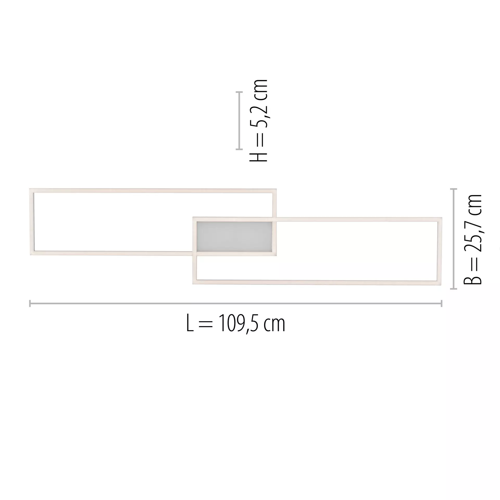 Deckenleuchte ASMIN JUST LIGHT Metall 25 x 6 x 109 cm