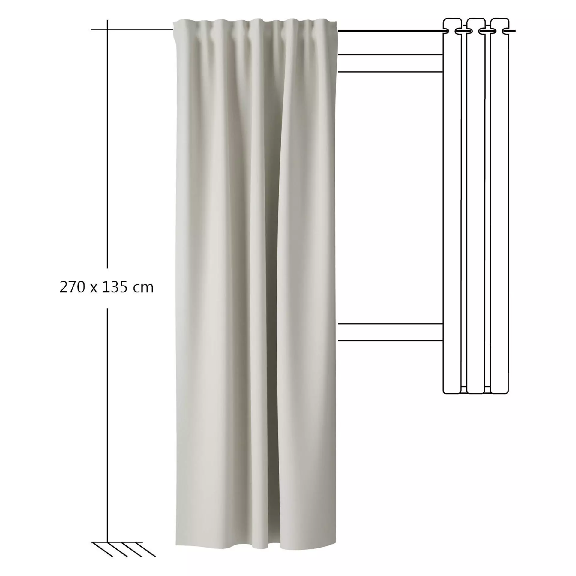 Verdunkelungsschal Nox Homing Textil 135 x 270 cm