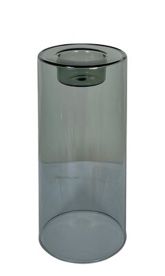 Bild von Teelichthalter Glas grau
