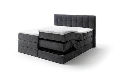 2. Bild von Motor-Boxspringbett ca. 210 x 120 x 182 cm Meise Möbel grau