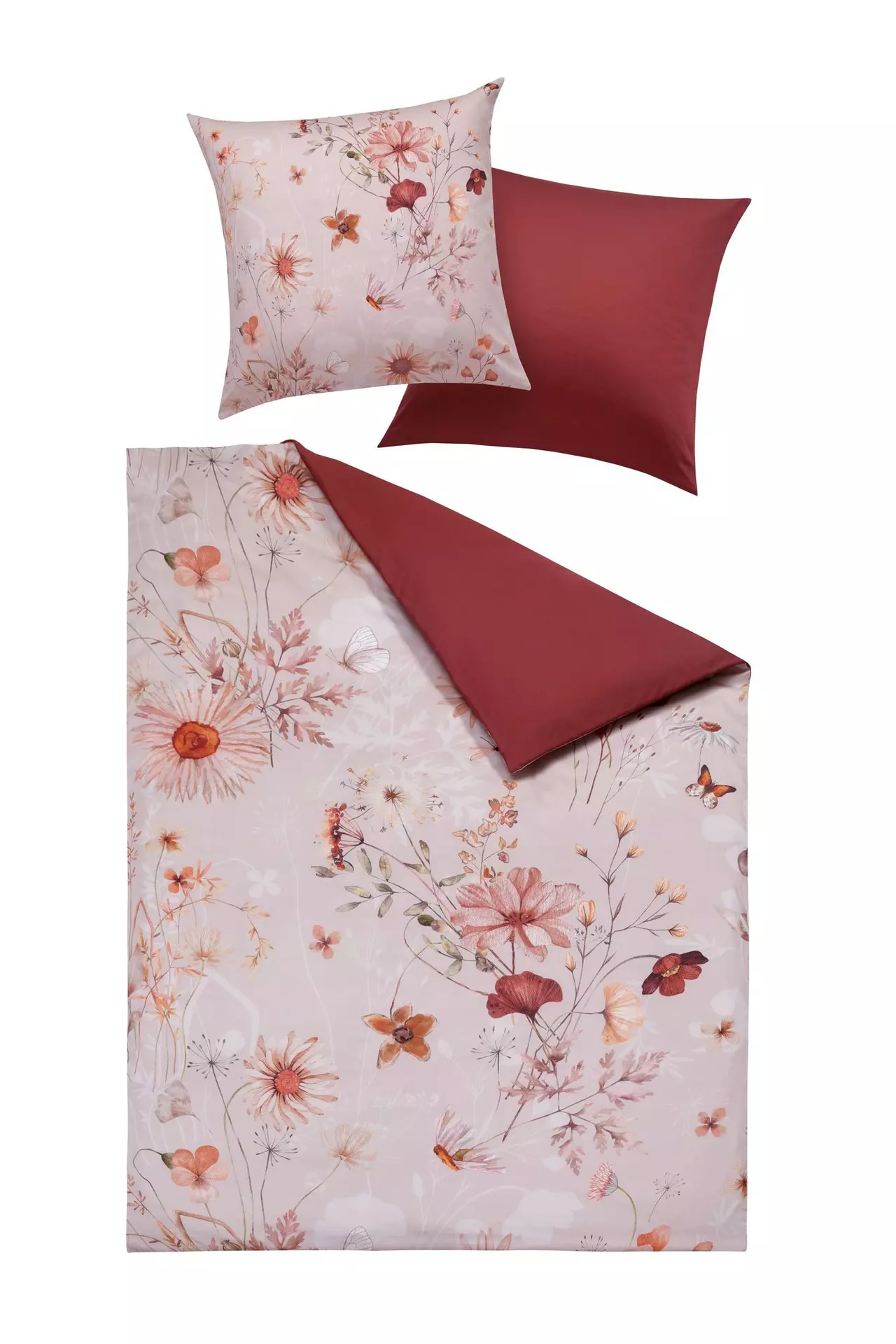 Satin-Bettwäsche Celine - Blumenwiese Casa Nova Textil 135 x 200 cm