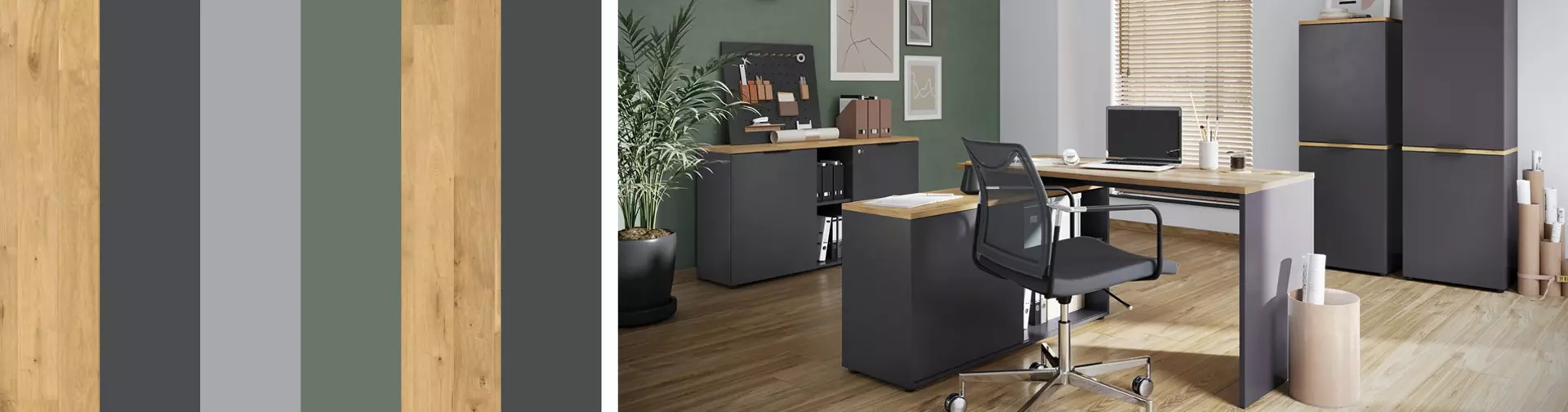Black and Green Office. Shop the Look für Homeoffice und Büro bei Möbel Inhofer entdecken