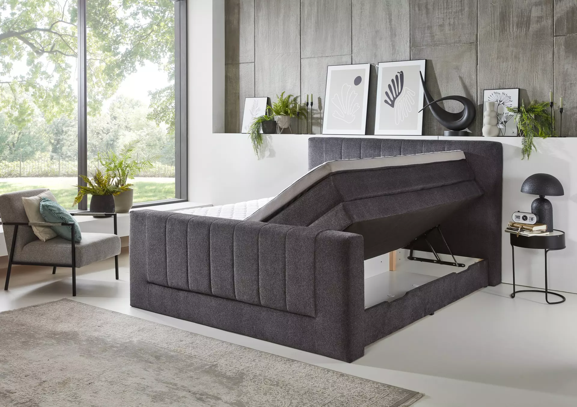 Boxspringbett BX2450 Sun Garden Textil 188 x 118 x 234 cm