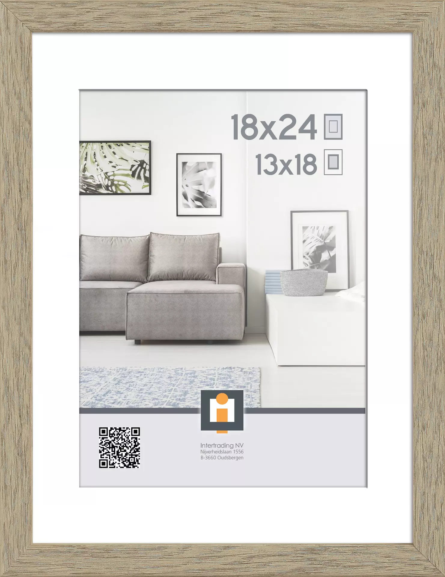 Bilderrahmen MADRID VINTAGE EICHE INTERTRADING Kunststoff 20 x 26 x 2 cm