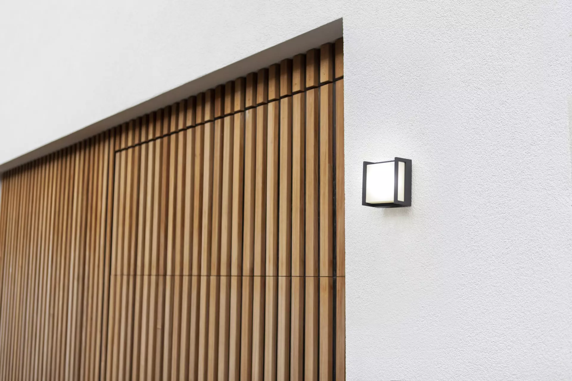 Wand-Aussenleuchte QUBO Eco-Light Metall 7 x 14 x 14 cm