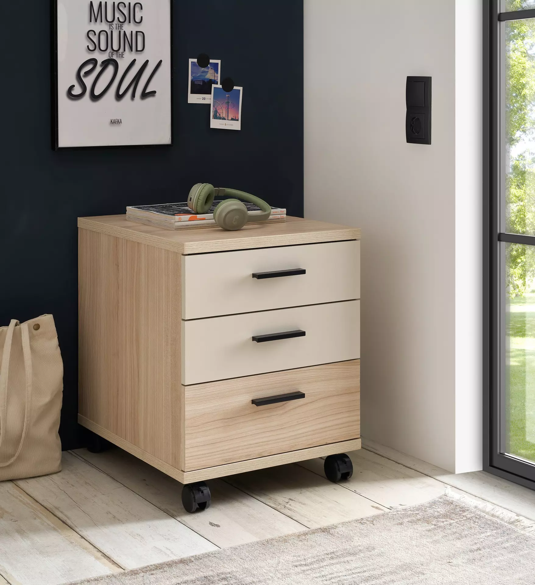 Rollcontainer Assume Vito Holzwerkstoff 50 x 50 x 43 cm