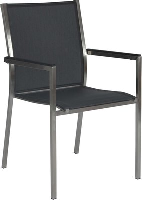 Bild von Stapelstuhl Metall grau ca. 61 x 89 x 54 cm