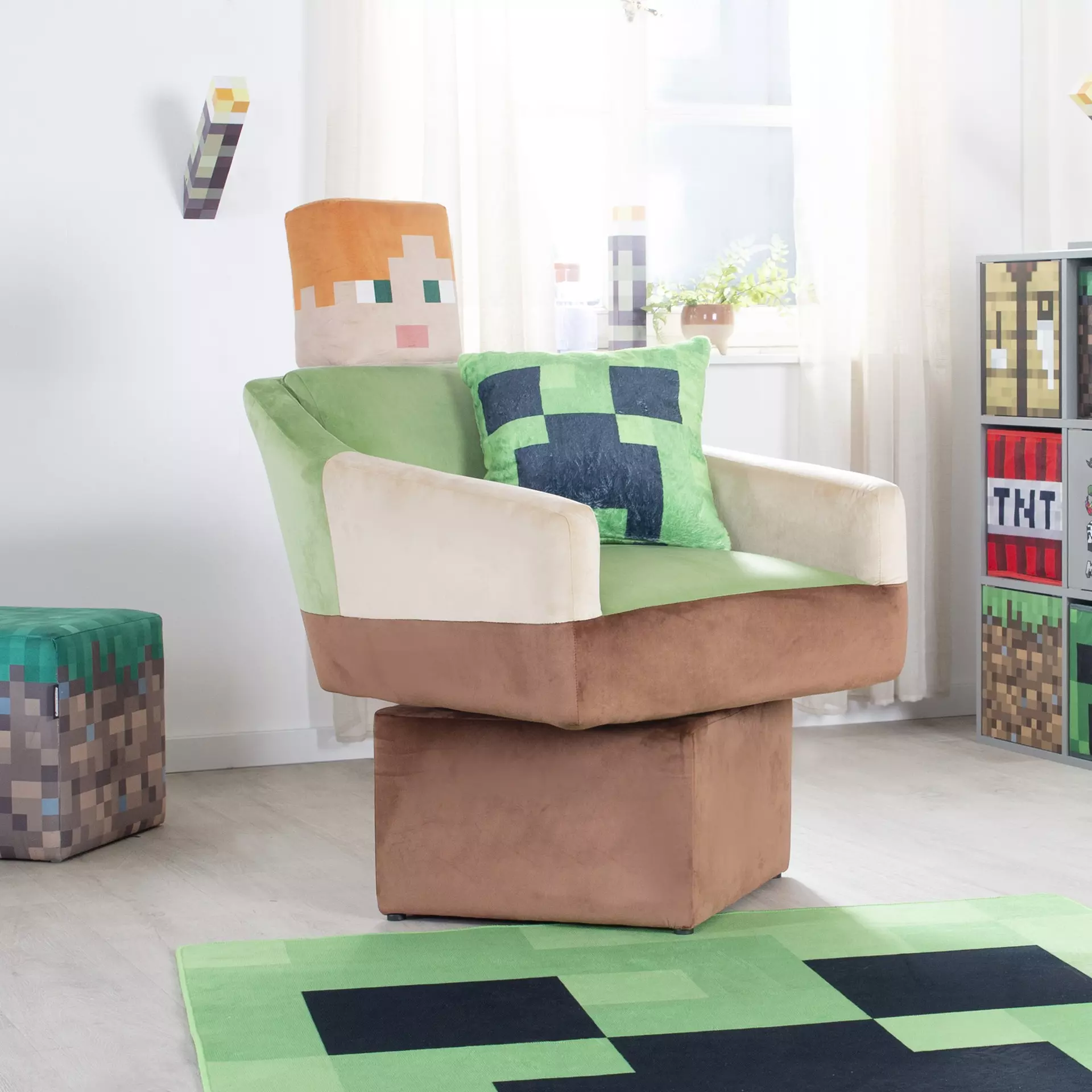 Kinderteppich MINECRAFT Minecraft Textil 120 x 2 x 120 cm