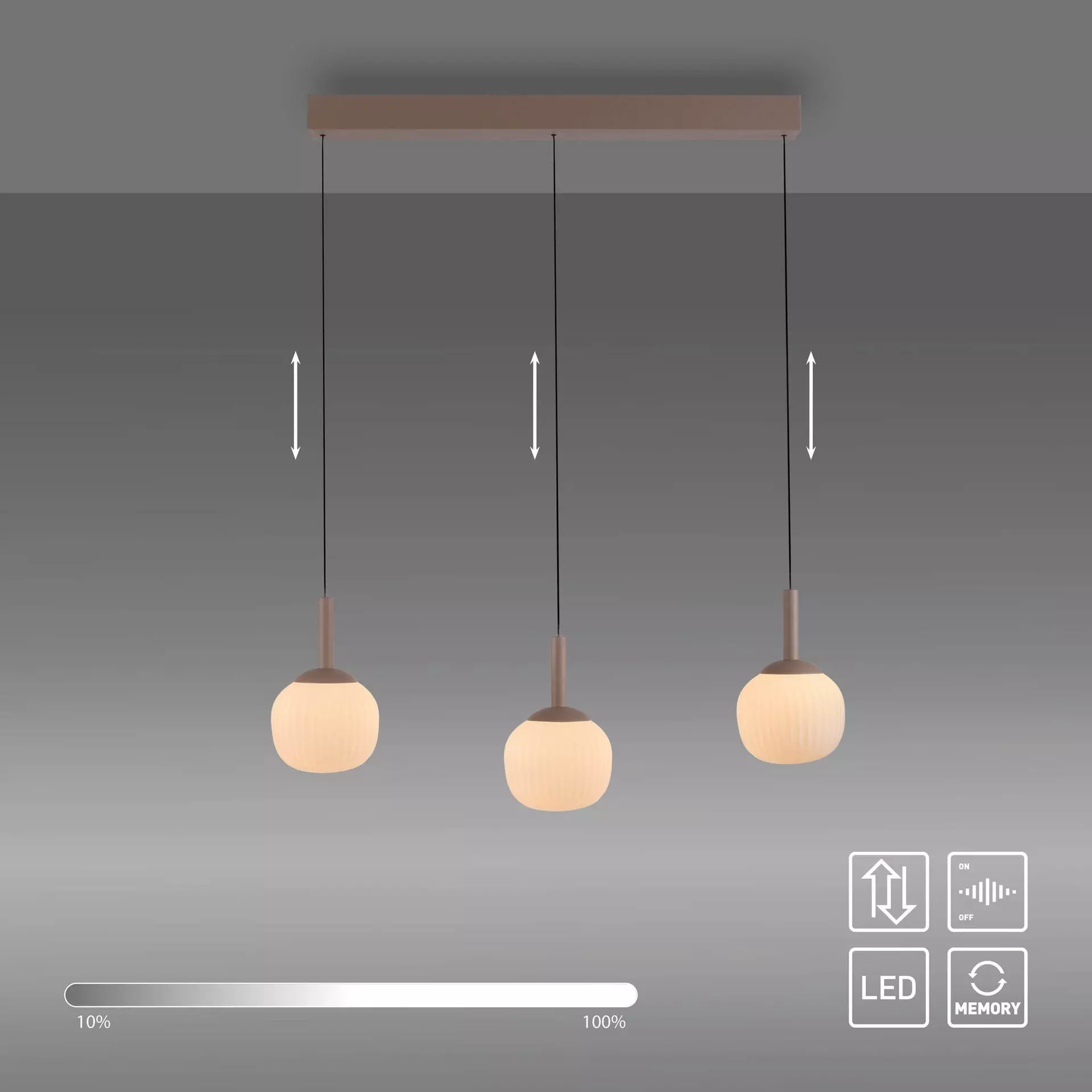 Hängeleuchte NAMI JUST LIGHT Metall 15 x 200 x 81 cm