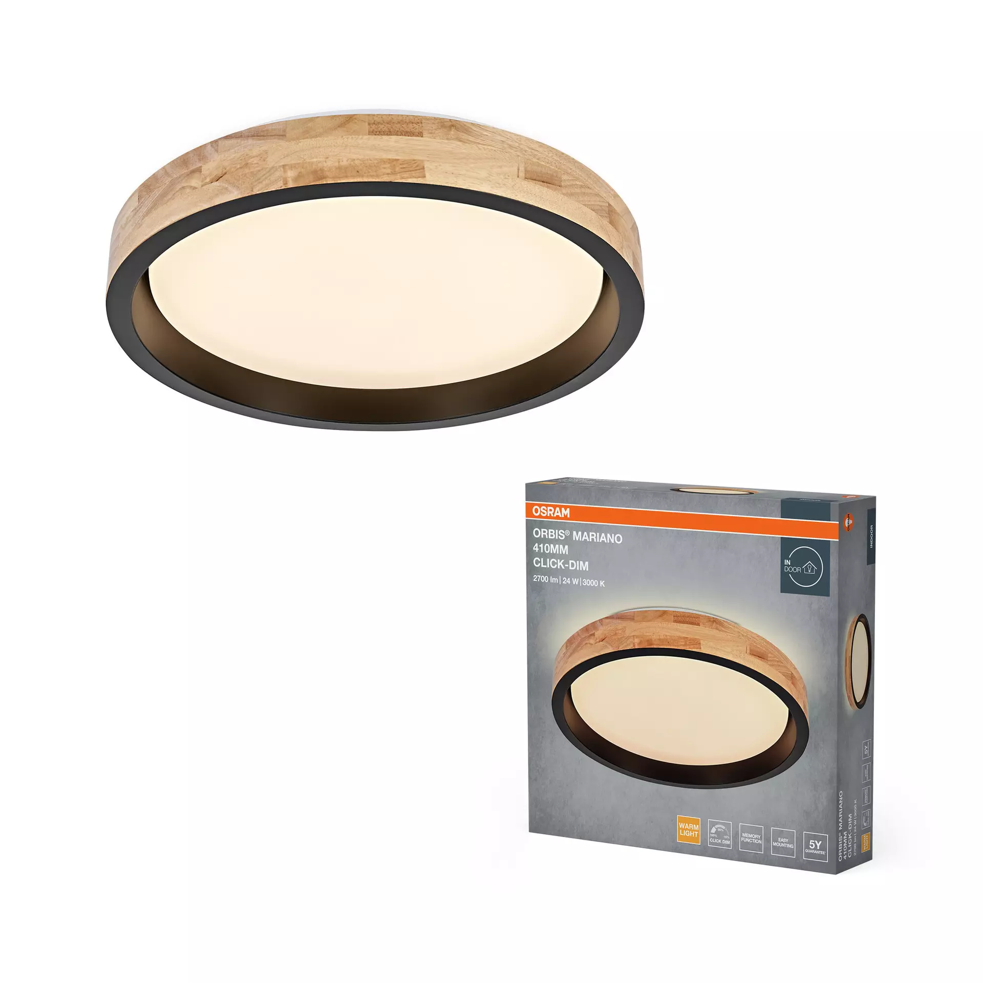 Deckenleuchte Mariano OSRAM Metall 