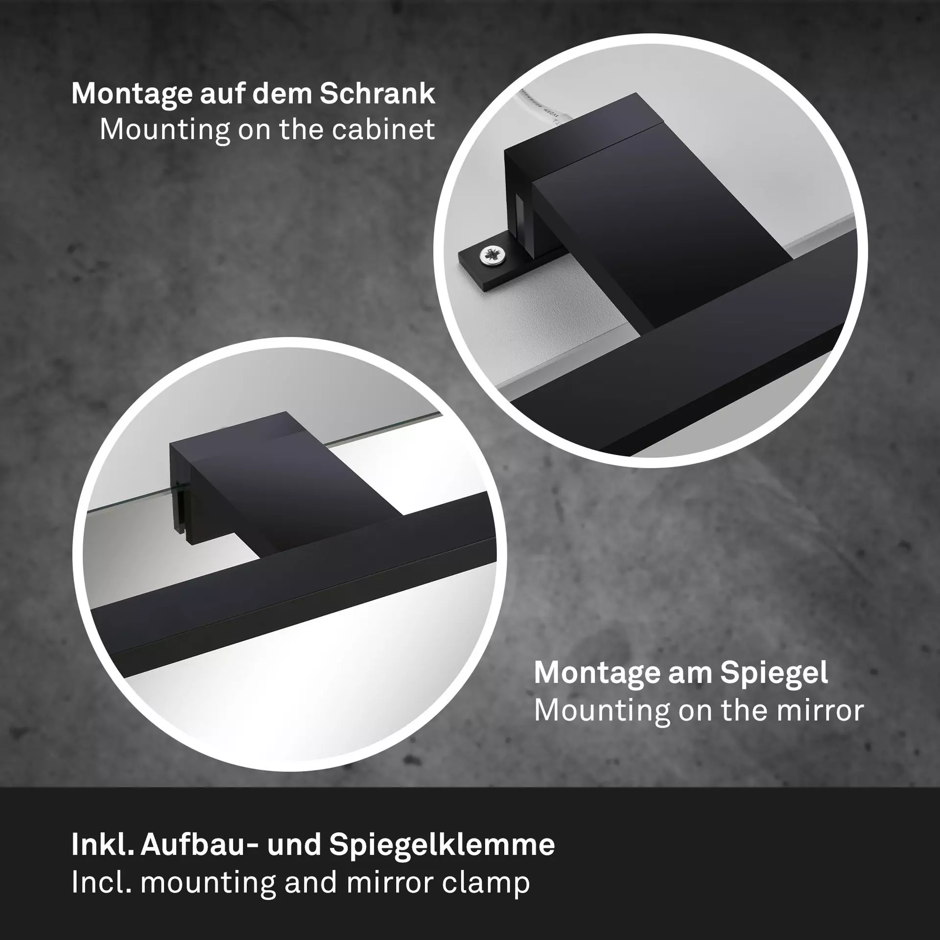 Bad-Deckenleuchte DUN Briloner Metall 60 x 3 x 10 cm