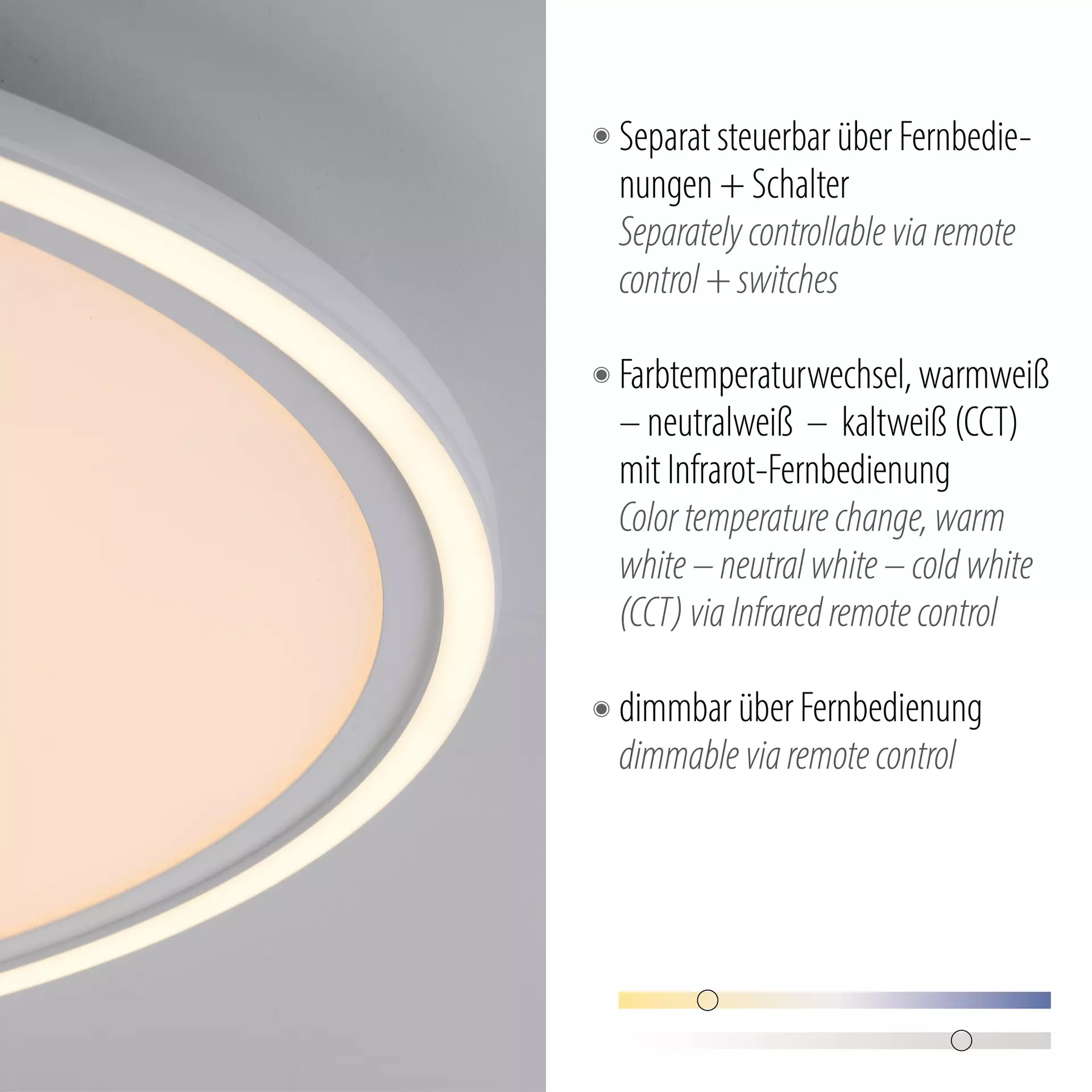 Deckenleuchte EDGING JUST LIGHT Metall 60 x 5 x 60 cm