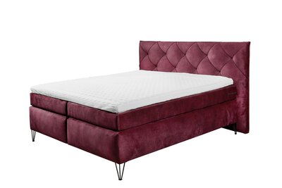 2. Bild von Boxspringbett ca. 210 x 121 x 200 cm LIV'IN rot