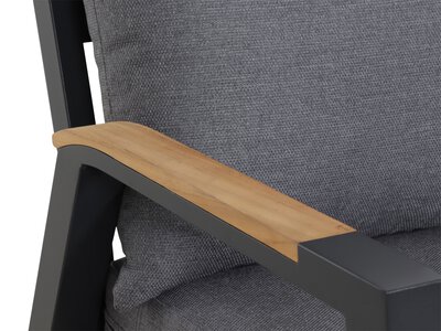 4. Bild von Loungesessel Textil grau ca. 75 x 78 x 89 cm